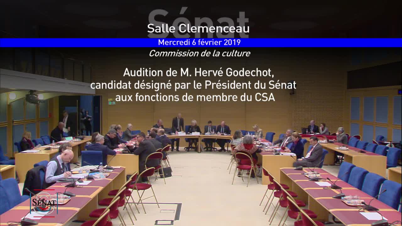 Audition de M. Hervé Godechot, candidat aux fonctions de membre du CSA
