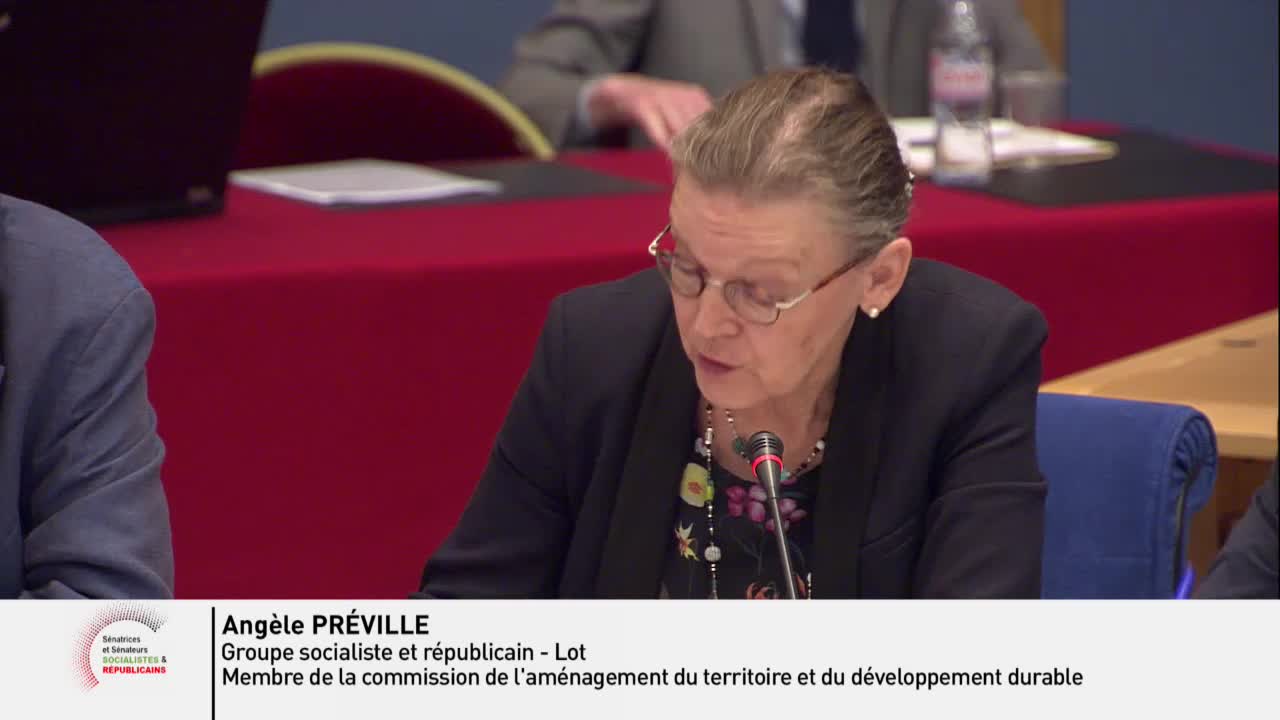 Audition plénière Commission de l'aménagement du territoire et du développement durable