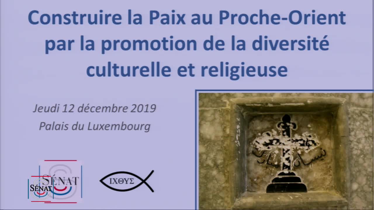 Construire la Paix au Proche-Orient par la promotion de la diversité culturelle et religieuse