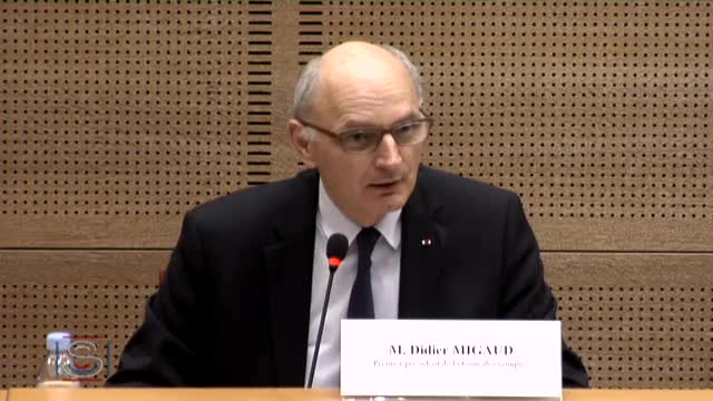 Audition de Didier Migaud, premier président de la Cour des comptes, sur la situation et les perspectives des finances publiques.
