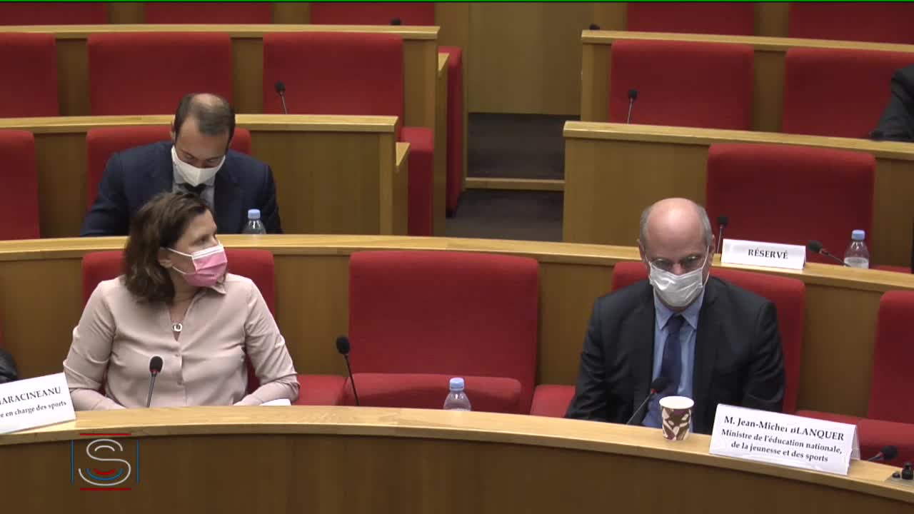 Commission de la culture, de l'éducation et de la communication - Audition de M. Jean-Michel Blanquer et Mme Roxana Maracineanu