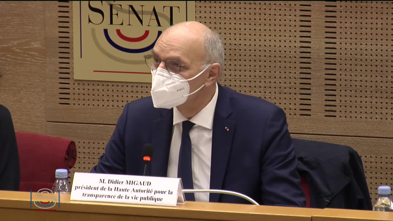 Audition de Didier Migaud, président de la Haute Autorité pour la transparence de la vie publique, pour la présentation de son rapport annuel.
