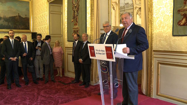 Remise du Prix de thèse du Sénat 2017, et du Prix de la Fondation Jacques Descours Desacres