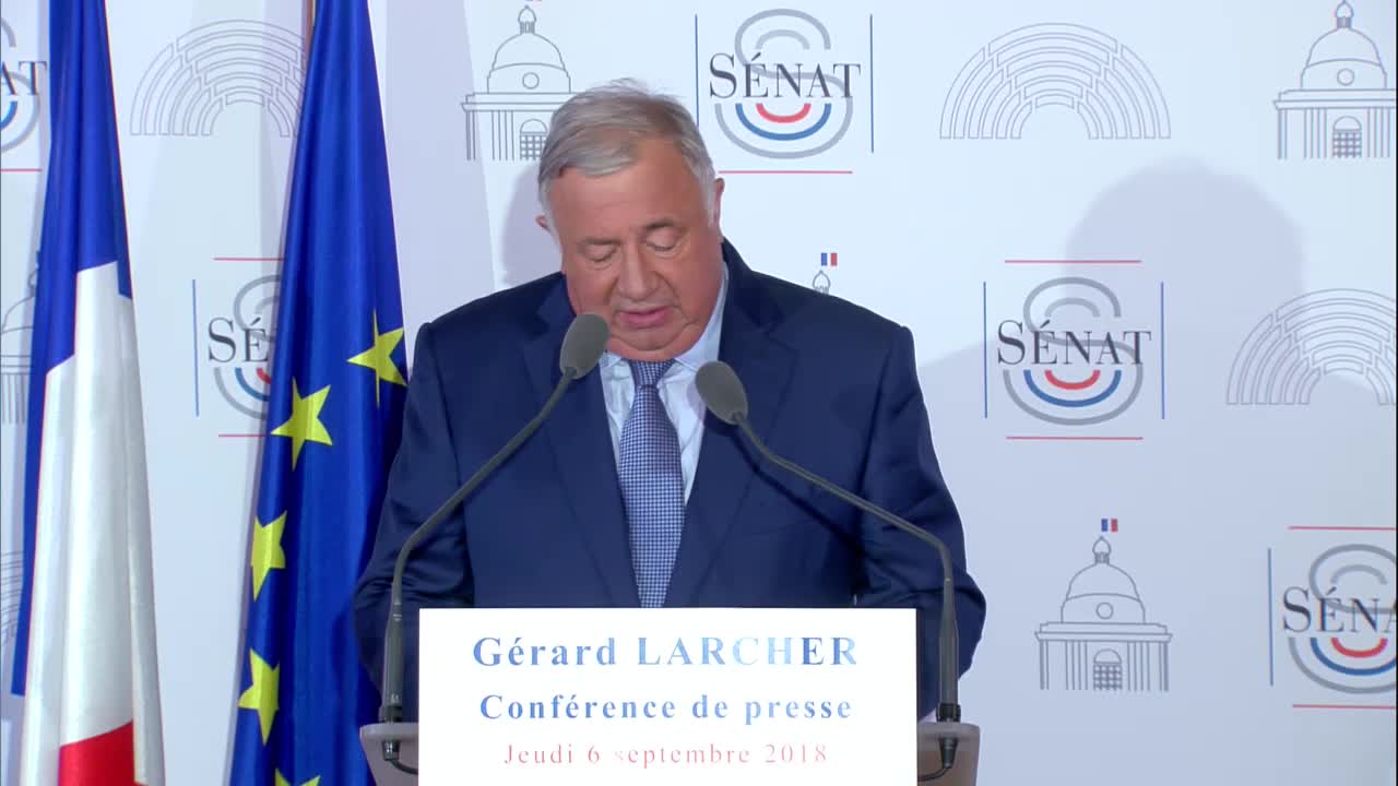 Conférence de presse de rentrée du Président du Sénat