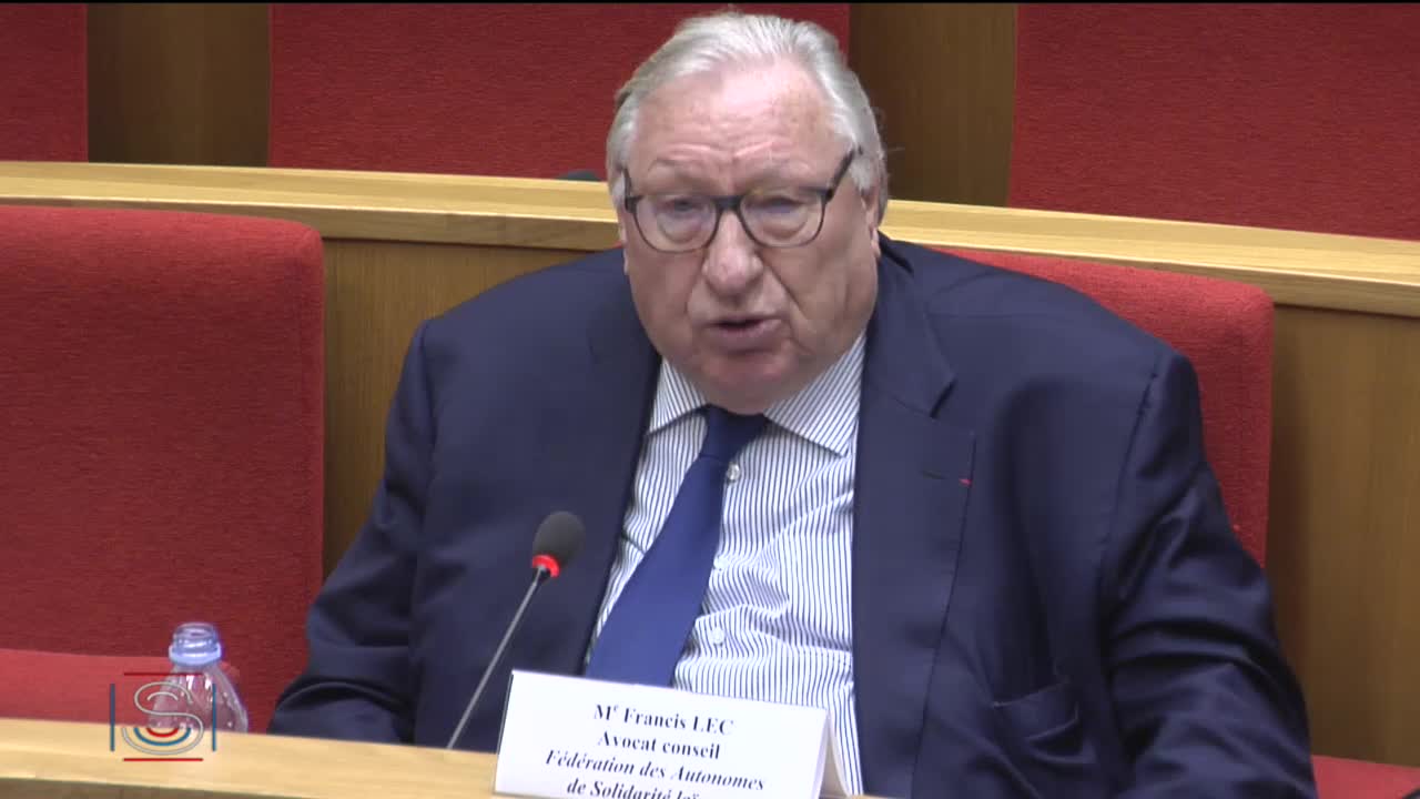 Audition de M. Vincent Bouba et de Maître Francis Lec