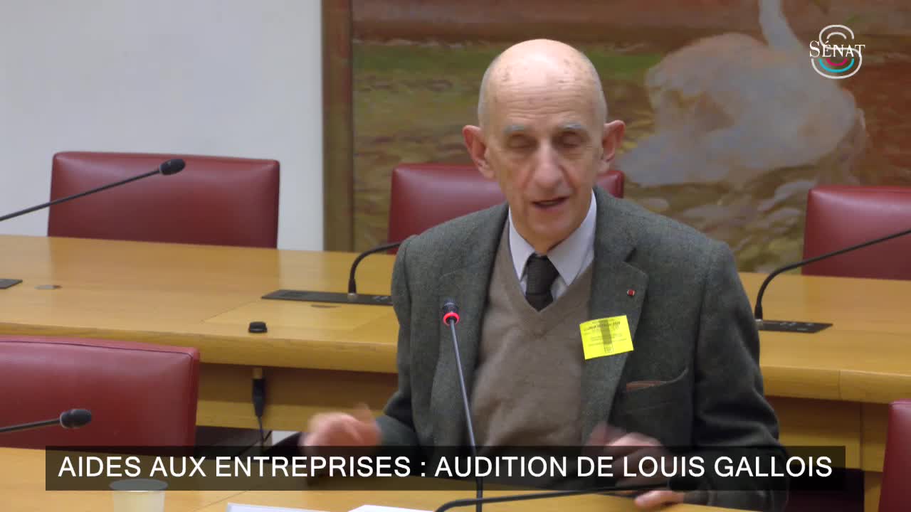 Aides aux entreprises : audition de Louis Gallois