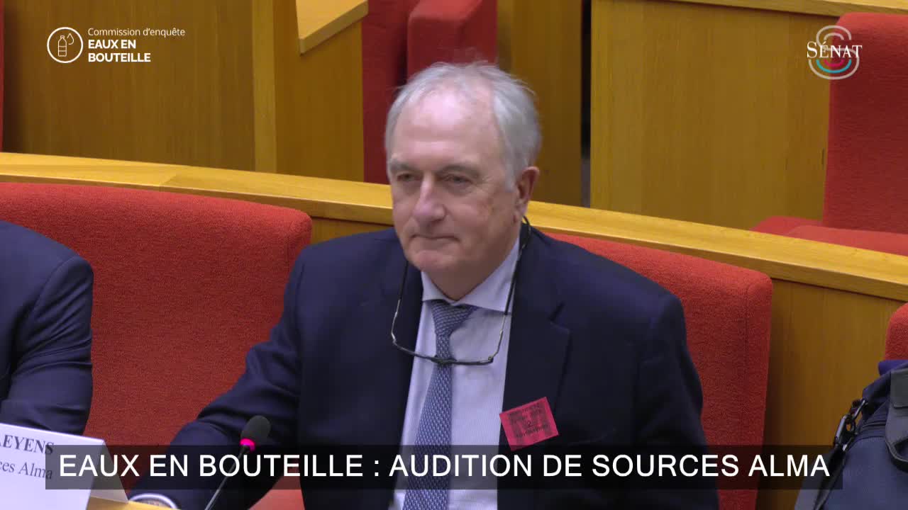 Eaux en bouteille : audition de Sources Alma