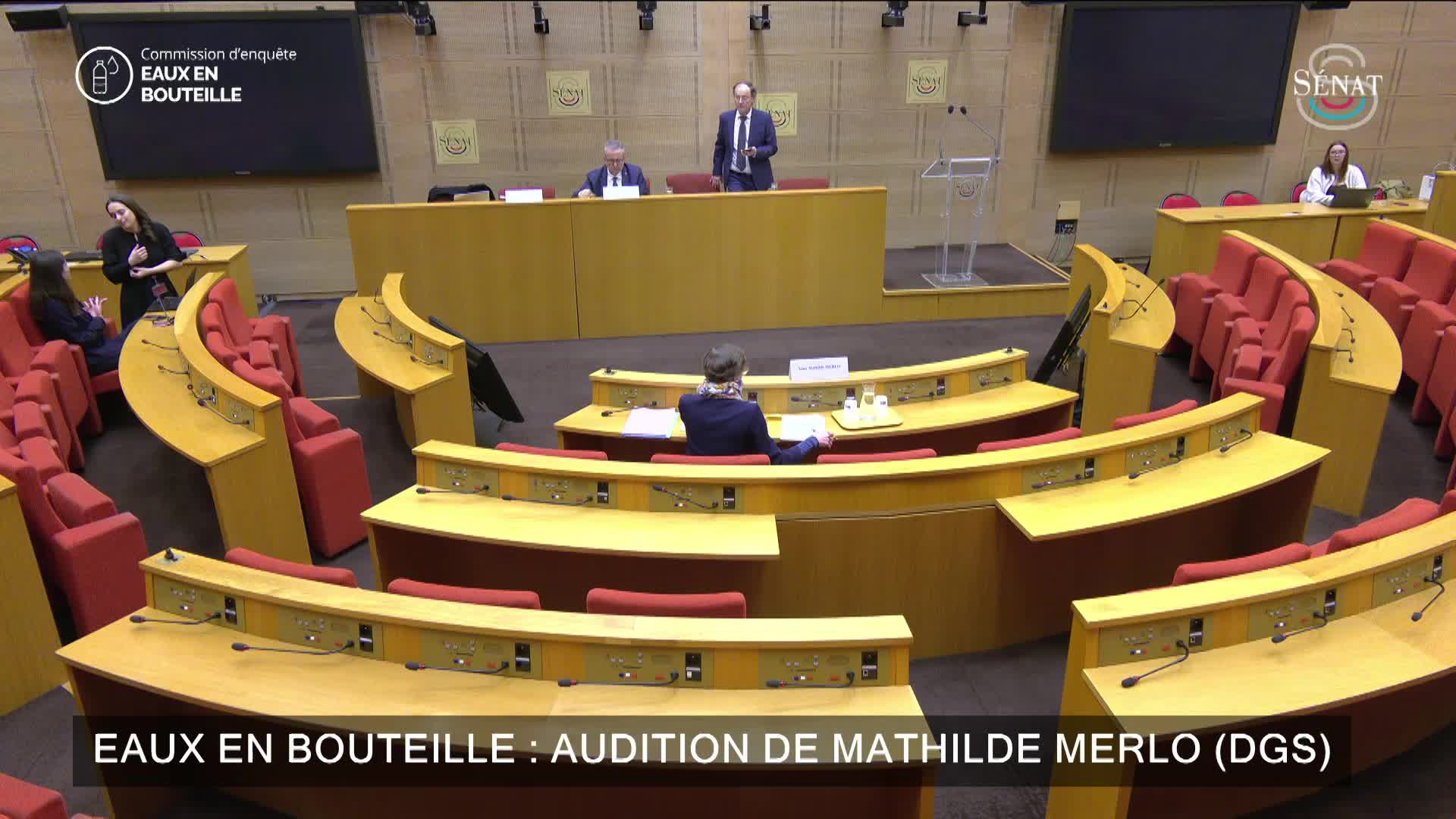 Eaux en bouteille : audition de Mathilde Merlo (DGS)