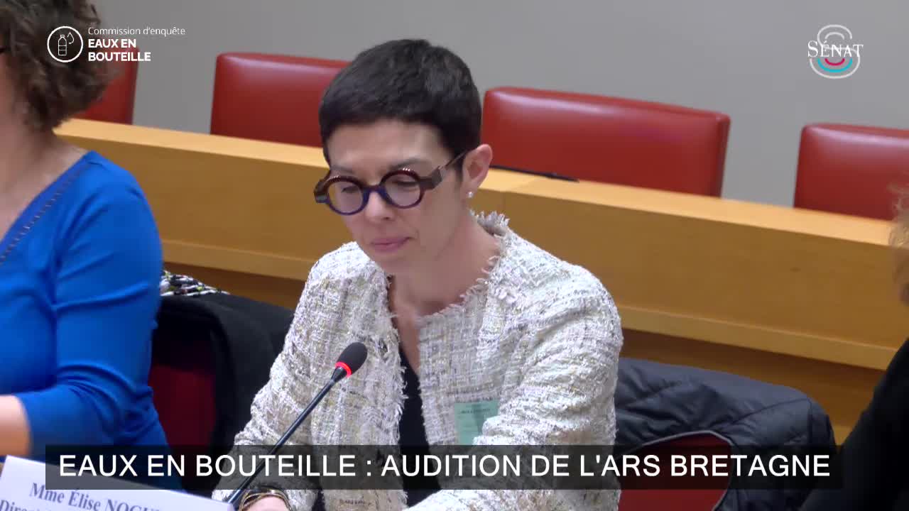 Eaux en bouteille : audition de l'ARS Bretagne