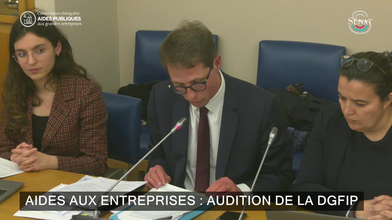 Aides aux entreprises : audition de la DGFIP