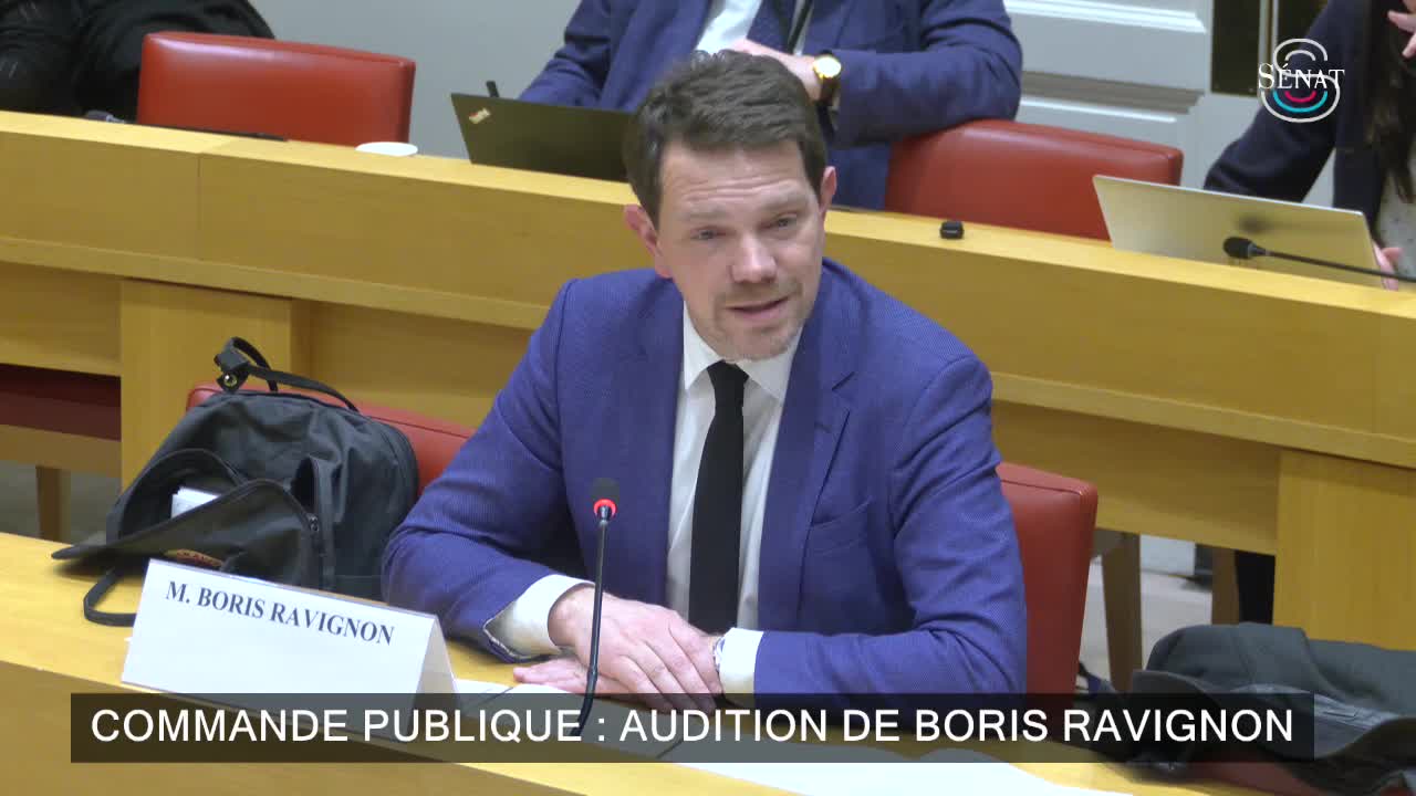 Commande publique : audition de Boris Ravignon