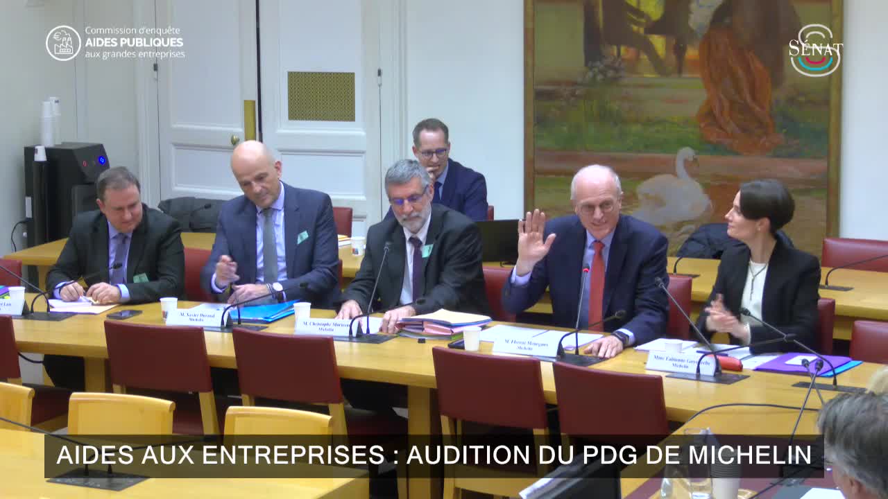 Aides aux entreprises : audition du PDG de Michelin