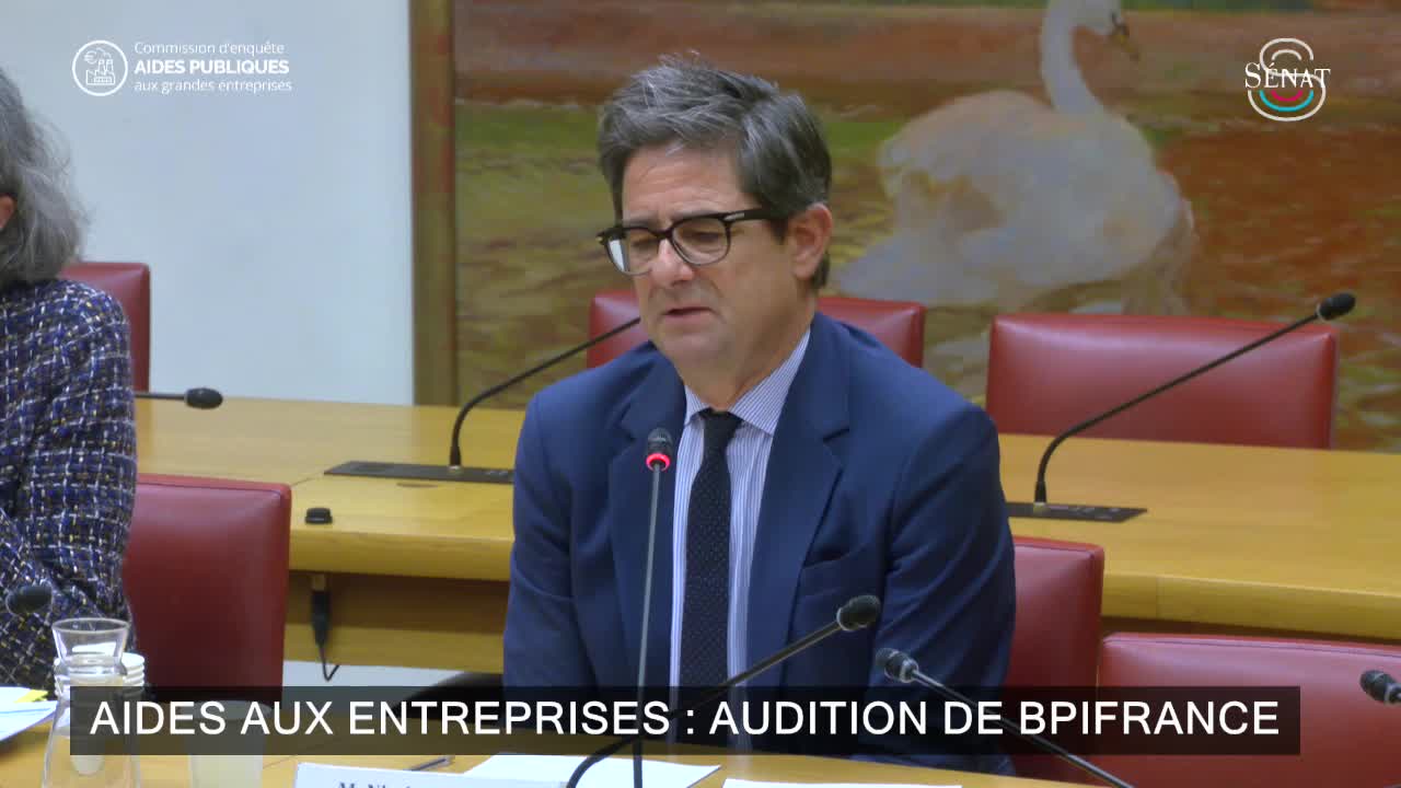 Aides aux entreprises : audition de Bpifrance 
