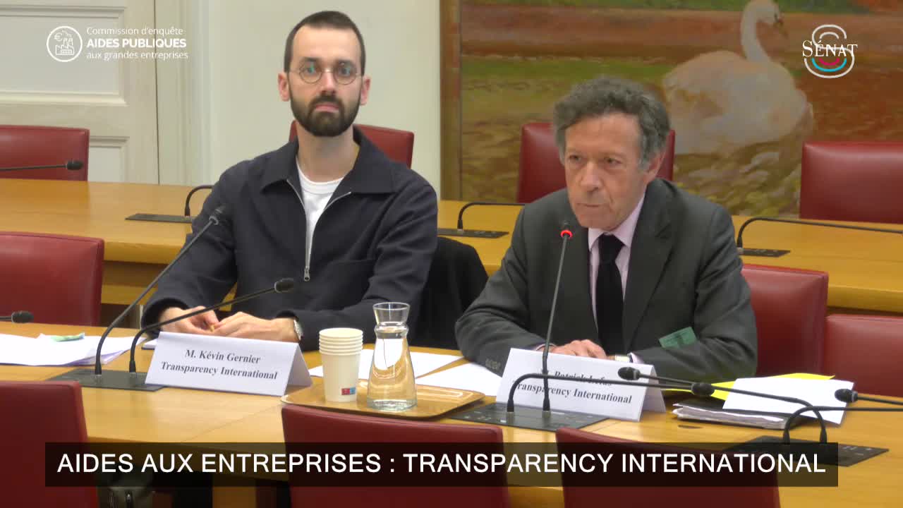 Aides aux entreprises : Transparency International
