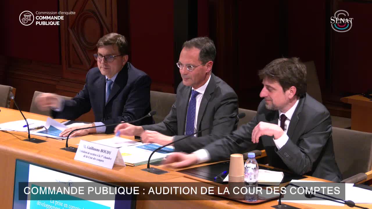 Commande publique : audition de la Cour des comptes