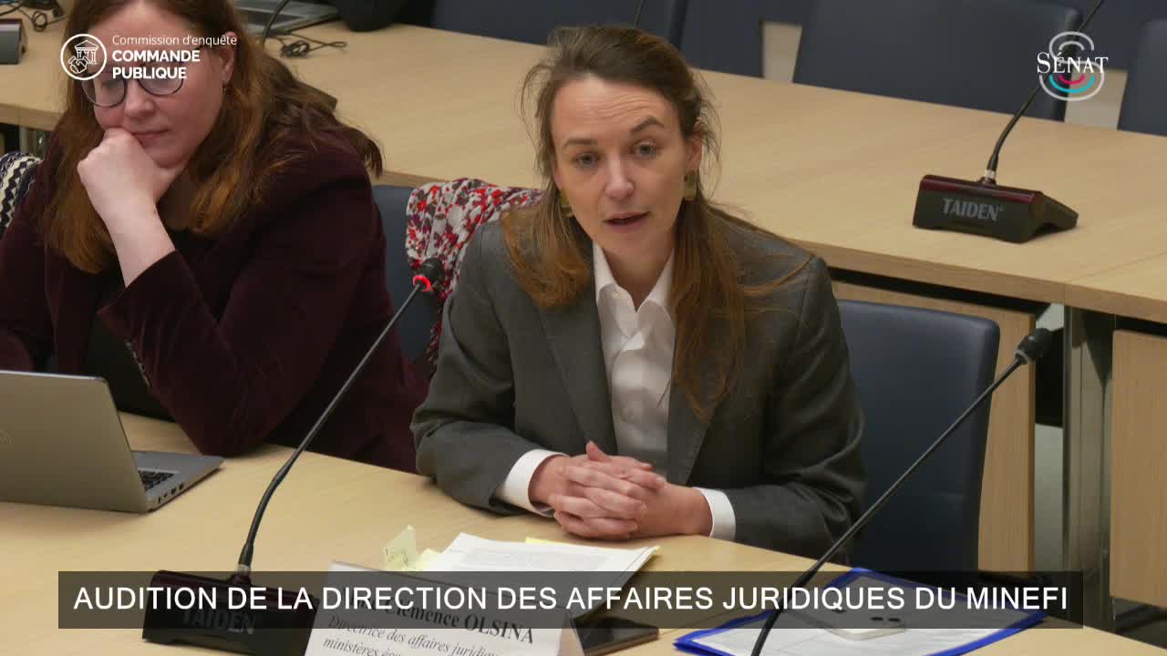 Audition de la direction des affaires juridiques du MINEFI 