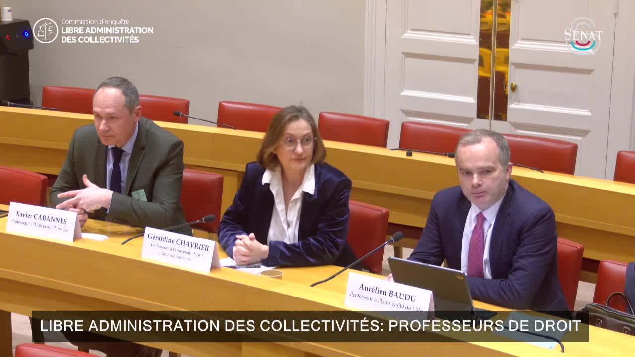 Libre administration des collectivités : professeurs de droit
