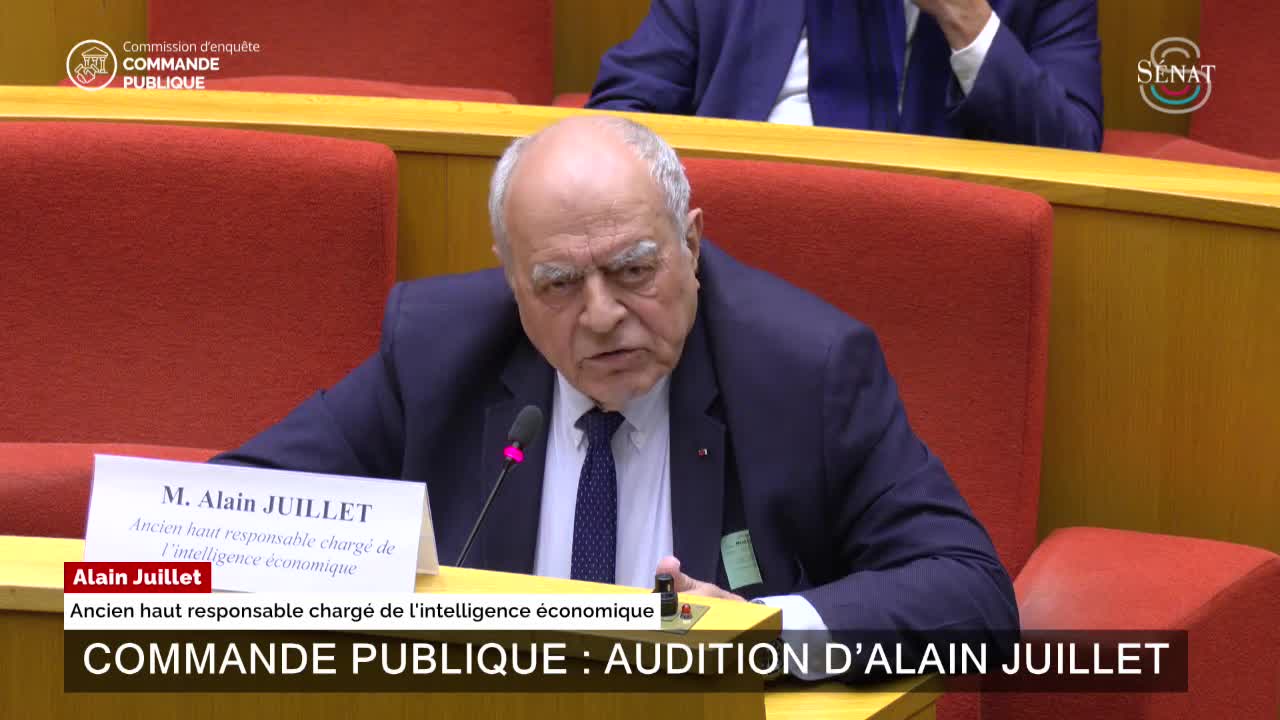 Commande publique : audition d’Alain Juillet