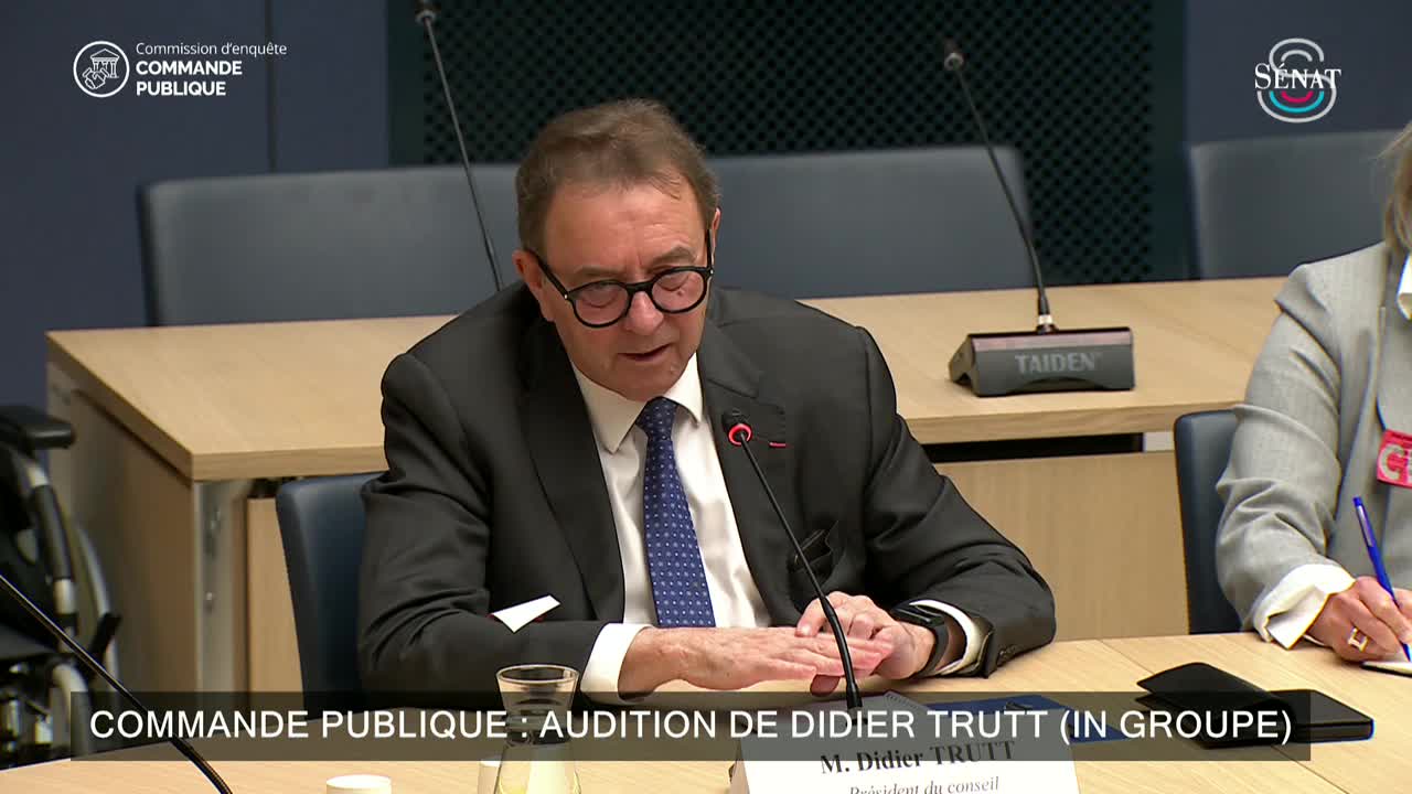Commande publique : audition de Didier Trutt (IN Groupe)