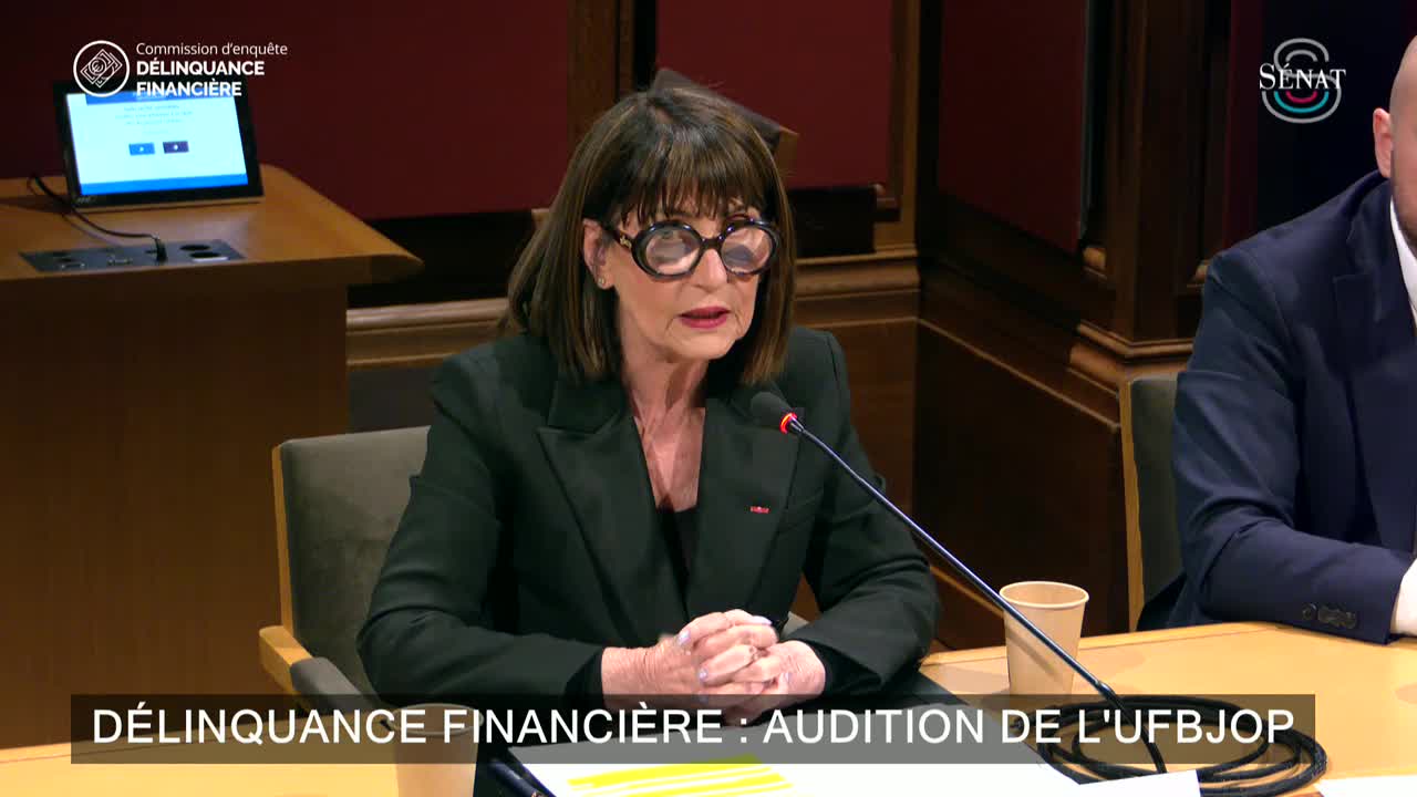 Délinquance financière : audition de l'UFBJOP