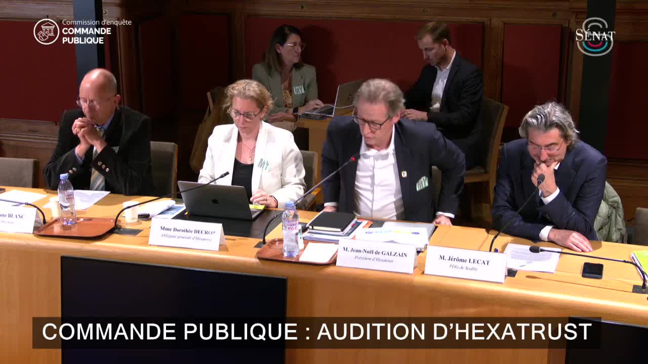 Commande publique : audition d’Hexatrust