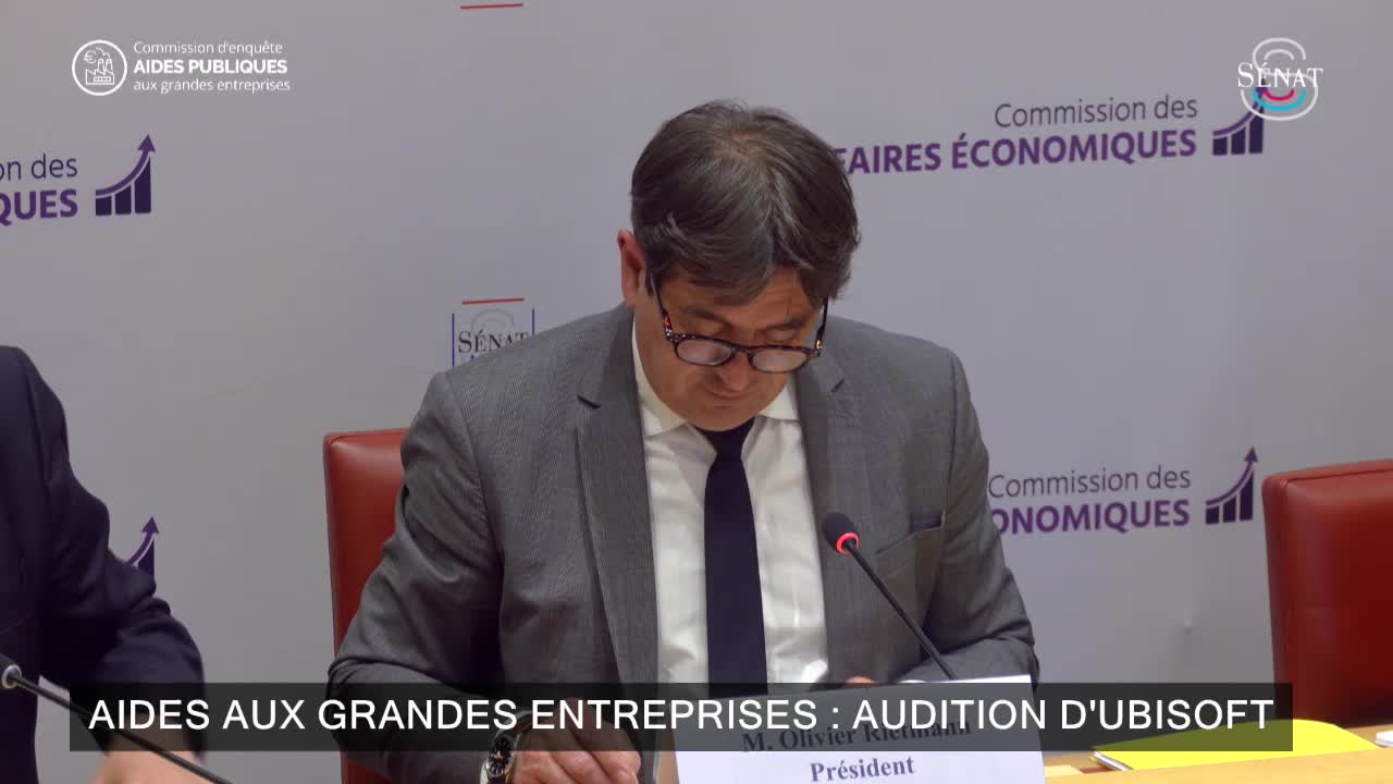 Aides aux grandes entreprises : audition d'Ubisoft