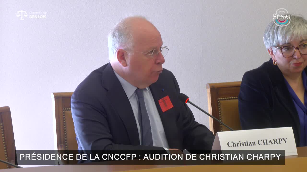 Présidence de la CNCCFP : audition de Christian Charpy