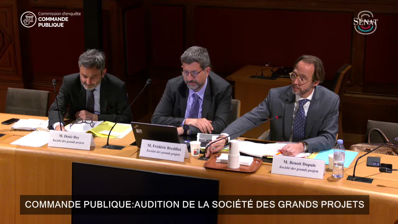 Commande publique : audition de la société des grands projets