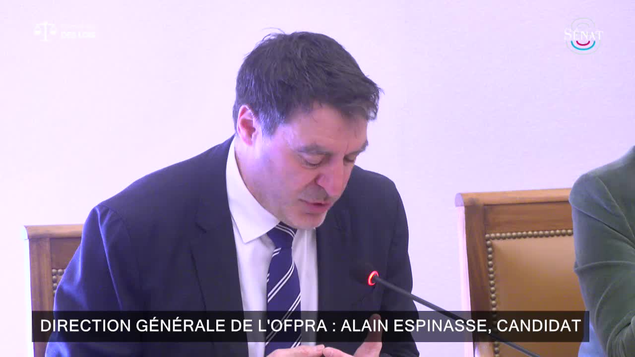 Direction générale de l'Ofpra : Alain Espinasse, candidat