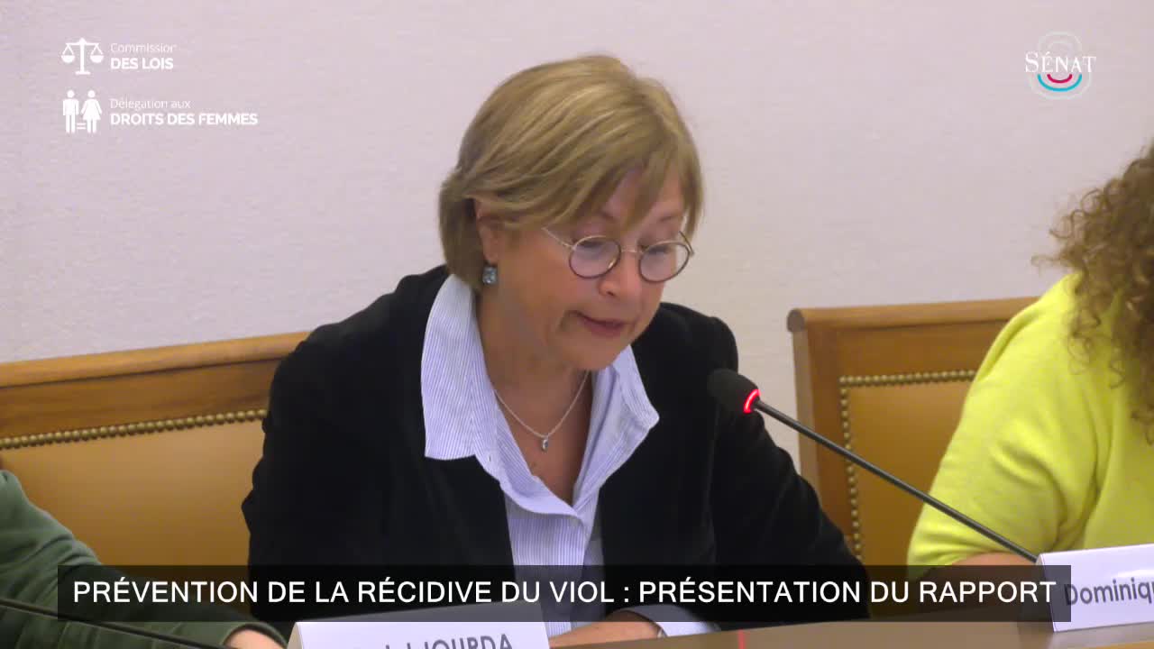 Prévention de la récidive du viol : présentation du rapport