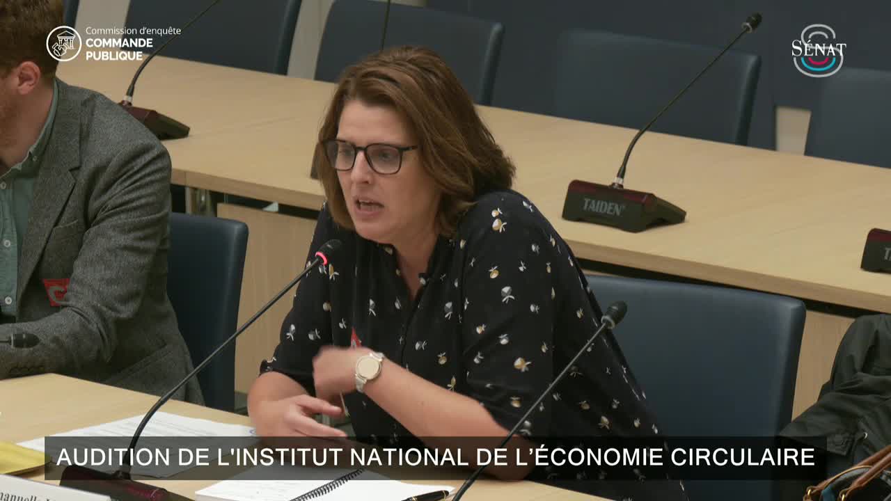 Audition de l'Institut national de l’économie circulaire