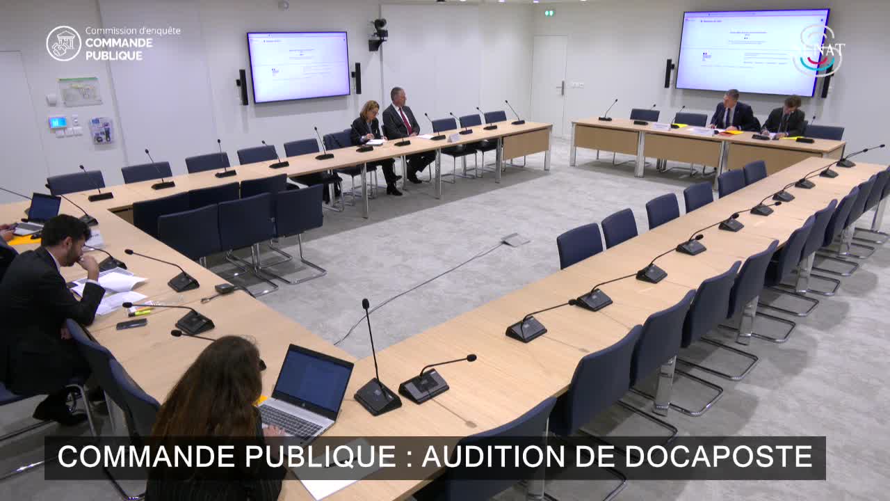 Commande publique : audition de Docaposte