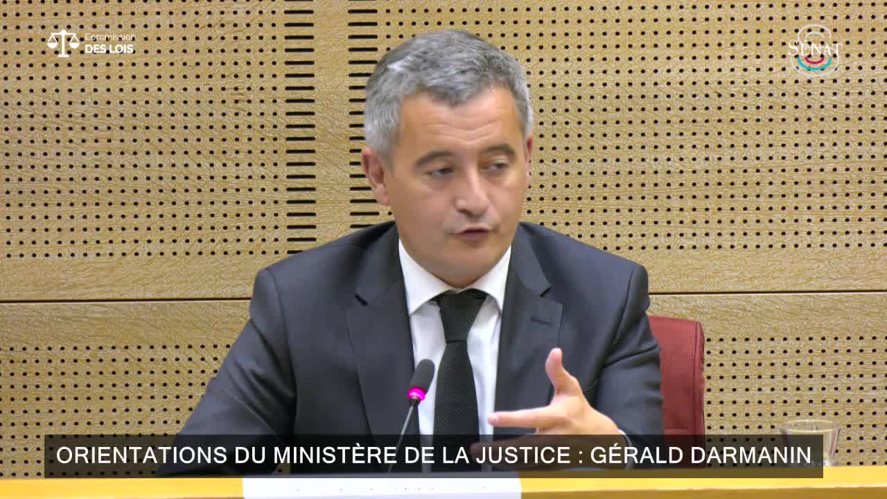 Orientations du ministère de la justice : Gérald Darmanin