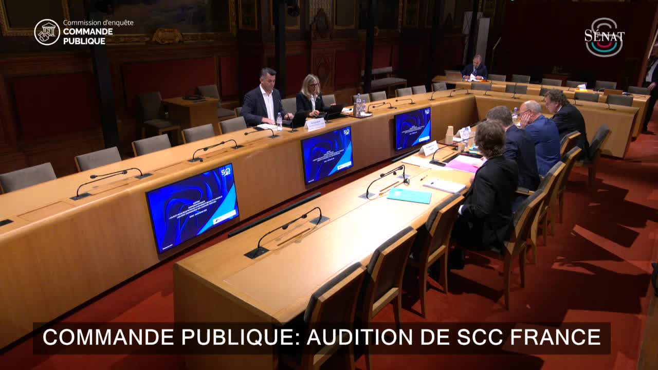Commande publique: audition de SCC France