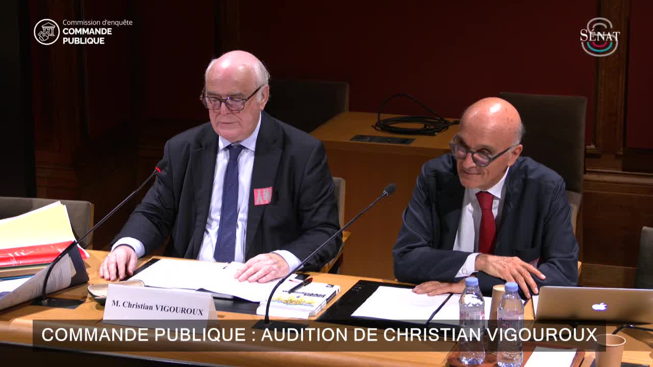 Commande publique : audition de Christian Vigouroux