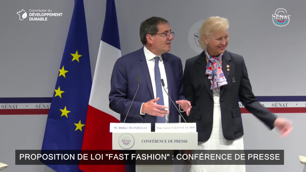 Proposition de loi "fast fashion" : conférence de presse