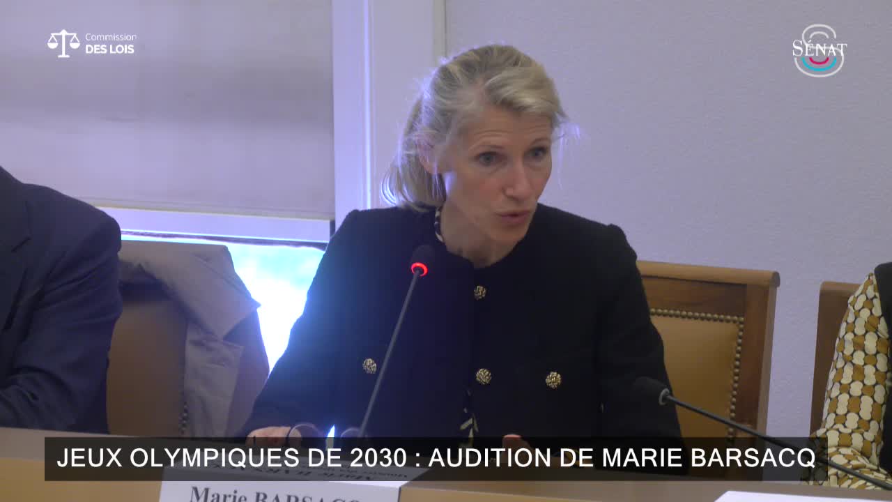 Jeux Olympiques de 2030 : audition de Marie Barsacq