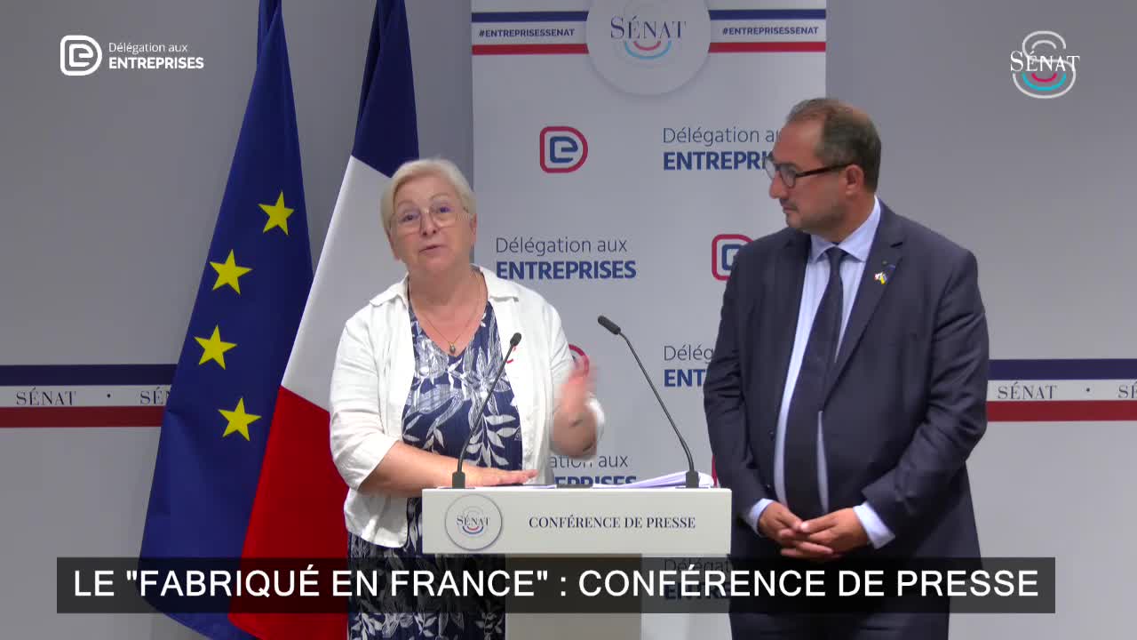 Le «fabriqué en France» : conférence de presse