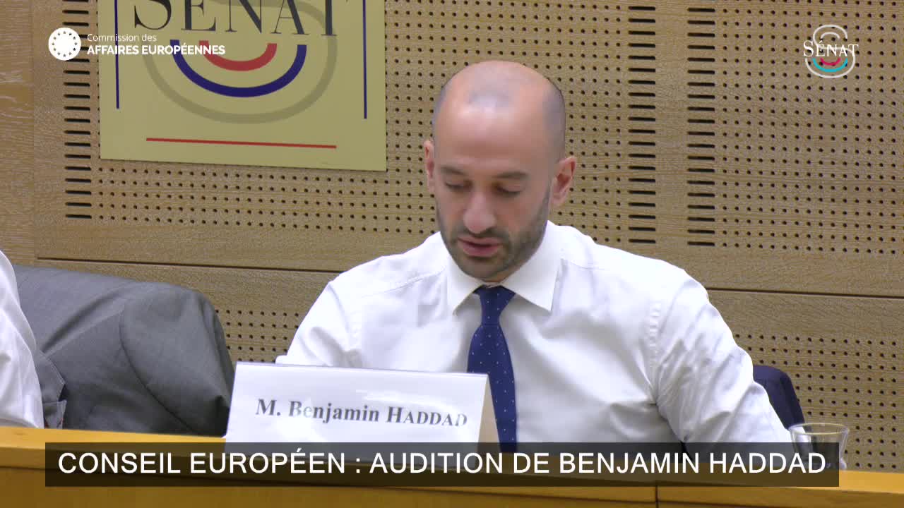Conseil européen : audition de Benjamin Haddad