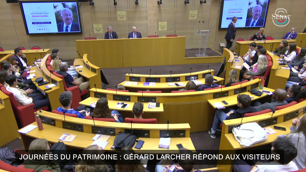 Journées du patrimoine : Gérard Larcher répond aux visiteurs
