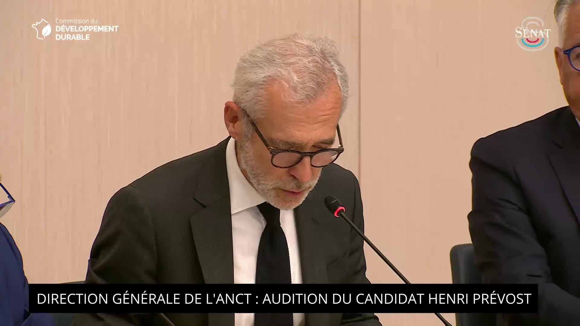 Direction Générale de l’ANCT : audition du candidat Henri Prévost