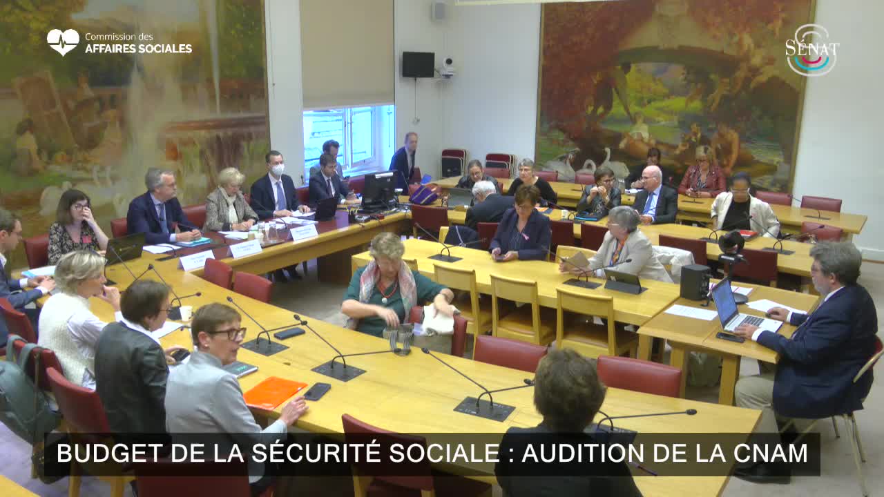 Budget de la sécurité sociale : audition de la CNAM