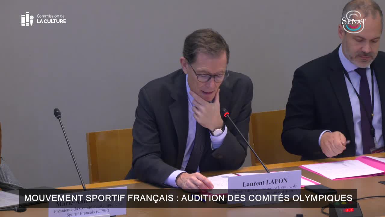 Mouvement sportif français : audition des comités olympiques