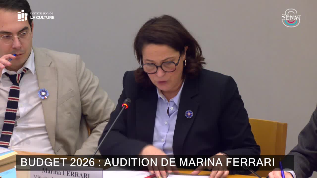 Budget 2026 : audition de Marina Ferrari