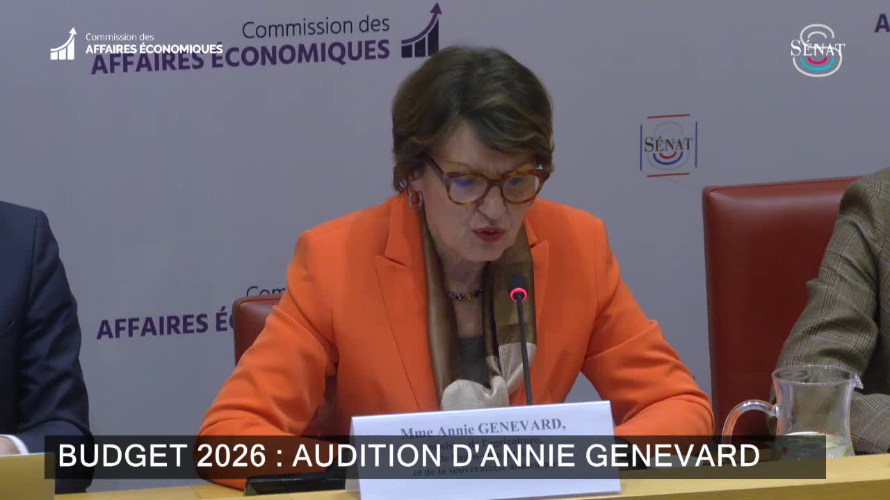 Budget 2026 : audition d'Annie Genevard