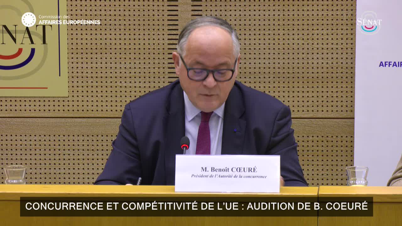 Concurrence et compétitivité de l’UE : audition de B. Coeuré